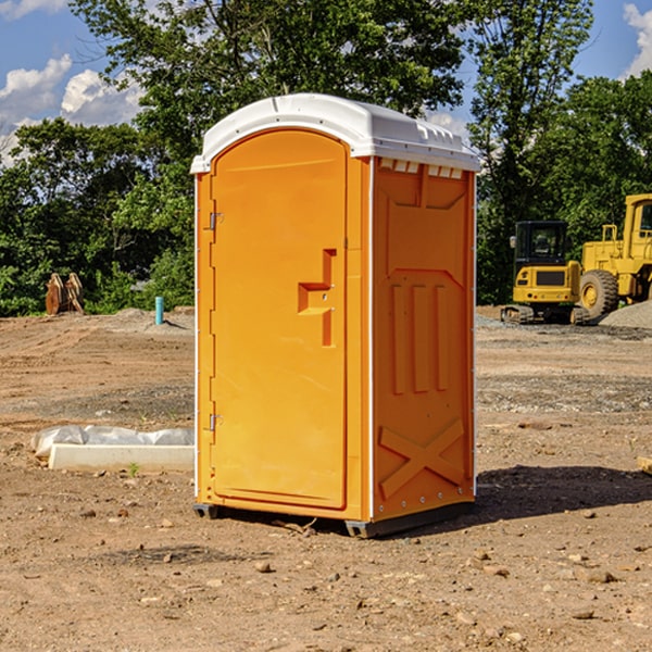 how often are the portable restrooms cleaned and serviced during a rental period in Venice